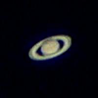 Saturn kontrastverstärkt<br>
Webcam ToUCam Pro<br>
Summe aus ca. 200 Einzelbildern<br>
Belichtungszeit 1/25 s<br>
Coude-Refraktor 150/2250