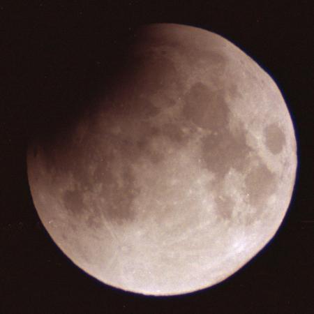 partielle Phase der totalen Mondfinsternis