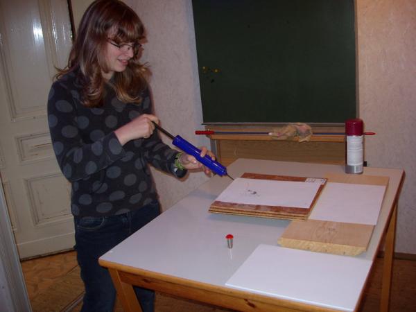 Experiment zu Magnetfeld und Sonnenprotuberanzen durchgeführt von Hannah Theuring.