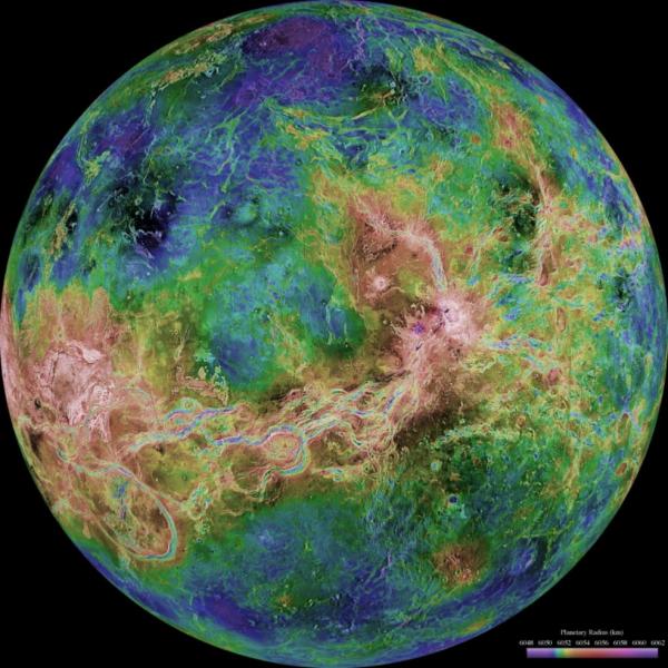 Radaraufnahme der Venusoberfläche