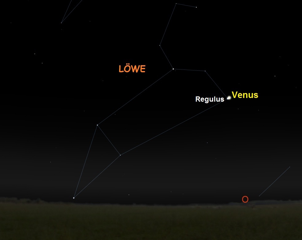 Venus und Regulus am 03.10.2012 05:00 Uhr