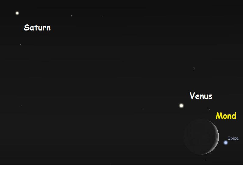 Venus Saturn Mond 050913
